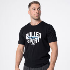 Polleo Men's Force Signature Logo Short Sleeve T-Shirt, Black 